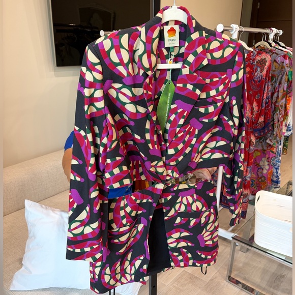 Farm Rio: Colorful Patterned cut out Blazer - Picture 10 of 13